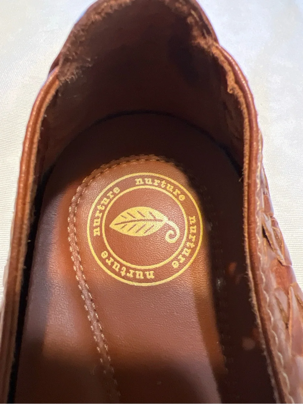 Leather Nurture Women’s Brown Woven Ballet Flats SZ 7 - Picture 3 of 5